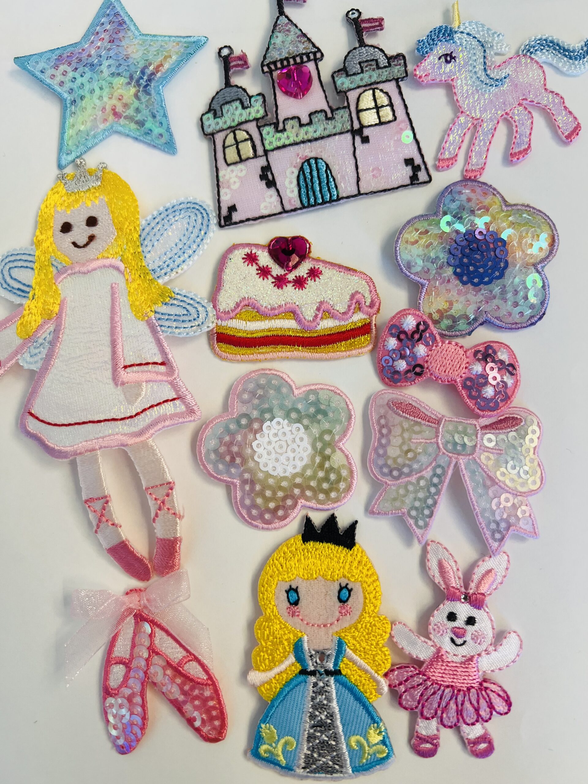 虹色お花ワッペン 入園入学 幼稚園 保育園 小学校 アイロンワッペン アップリケ ハンドメイド 入園祝い - 画像 (3)