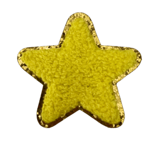 ワッペンシール 星 黄色 もこもこ 人気のシール交換 スター お名前ワッペン 入園入学 幼稚園 保育園 かわいい 貼るだけ