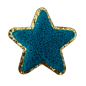 ワッペンシール 星 ブルー もこもこ 人気のシール交換 スター お名前ワッペン 入園入学 幼稚園 保育園 かわいい 貼るだけ