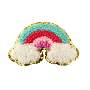 虹ワッペンシール（横7cm×縦4.5cm）｜貼るだけお名前ワッペン レインボー 入園入学 幼稚園 保育園 かわいい